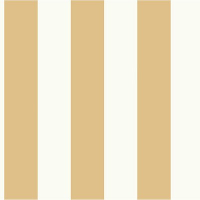 York Wallcovering Magnolia Home Awning Stripe Removable Wallpaper yellow/white