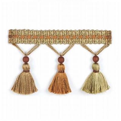 Stout Trim Saffron Tassel Fringe OLIVE
