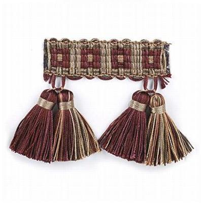Stout Trim Tuxedo Tassel Fringe CRANBERRY