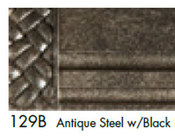 129B Antique Steel with Black Highlights
