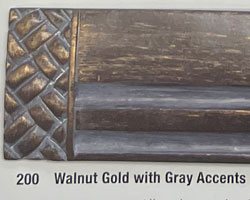 200 Walnut Gold with Gray Accents
