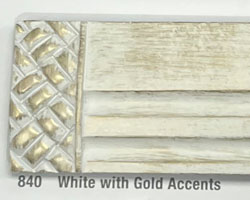 840 White with Gold Accents