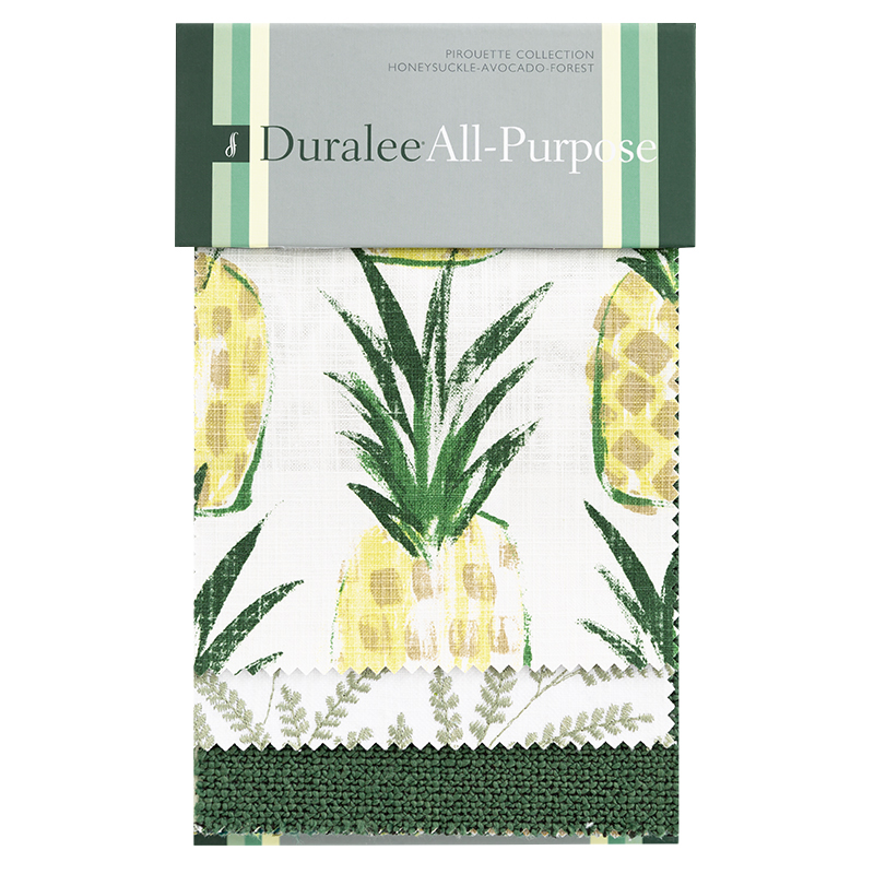 Pirouette Honeysuckle Avocado Forest Duralee Fabrics