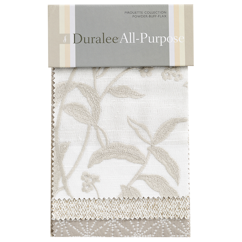 Pirouette Powder Buff Flax Duralee Fabrics