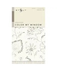 Color My Window Dove Charcoal Fabric