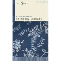 Rainbow Library Denim Indigo Fabric