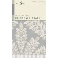 Rainbow Library Stone Charcoal Fabric