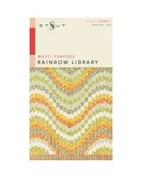 Rainbow Library Tile Sorbet Stout Fabric