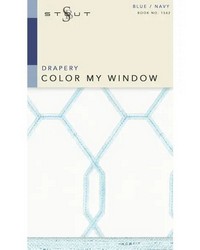 Color My Window Blue Navy Fabric