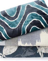 Drenched Color Batik Blue Fabric