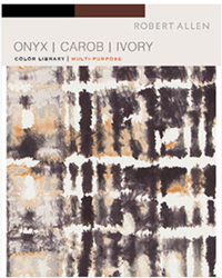 Onyx Carob Ivory Robert Allen Fabric