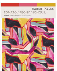 Festival Color Tomato Peony Jonquil Robert Allen Fabric