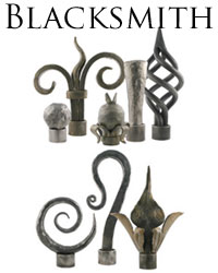 Blacksmith Wrought Iron Curtain Rods