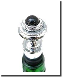 Black Crystal Bottle Stopper by   