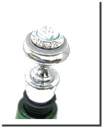 Blue Flower Cabochon Bottle Stopper by   