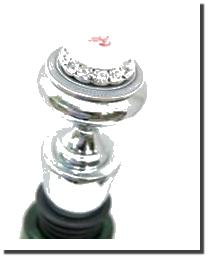 White Flower Cabochon Bottle Stopper by   