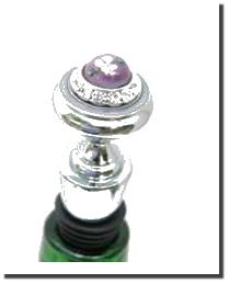 Amethyst Cabochon Bottle Stopper by   