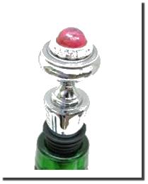 Pink Opal Bottle Stopper by   