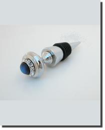 Crystal and Frosted Black Stopper by   