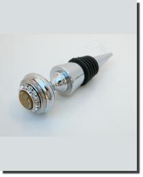 Italian Peacock Crystal Stopper by   