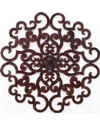 Oversized Brown Taupe Scroll Wall Grille by   