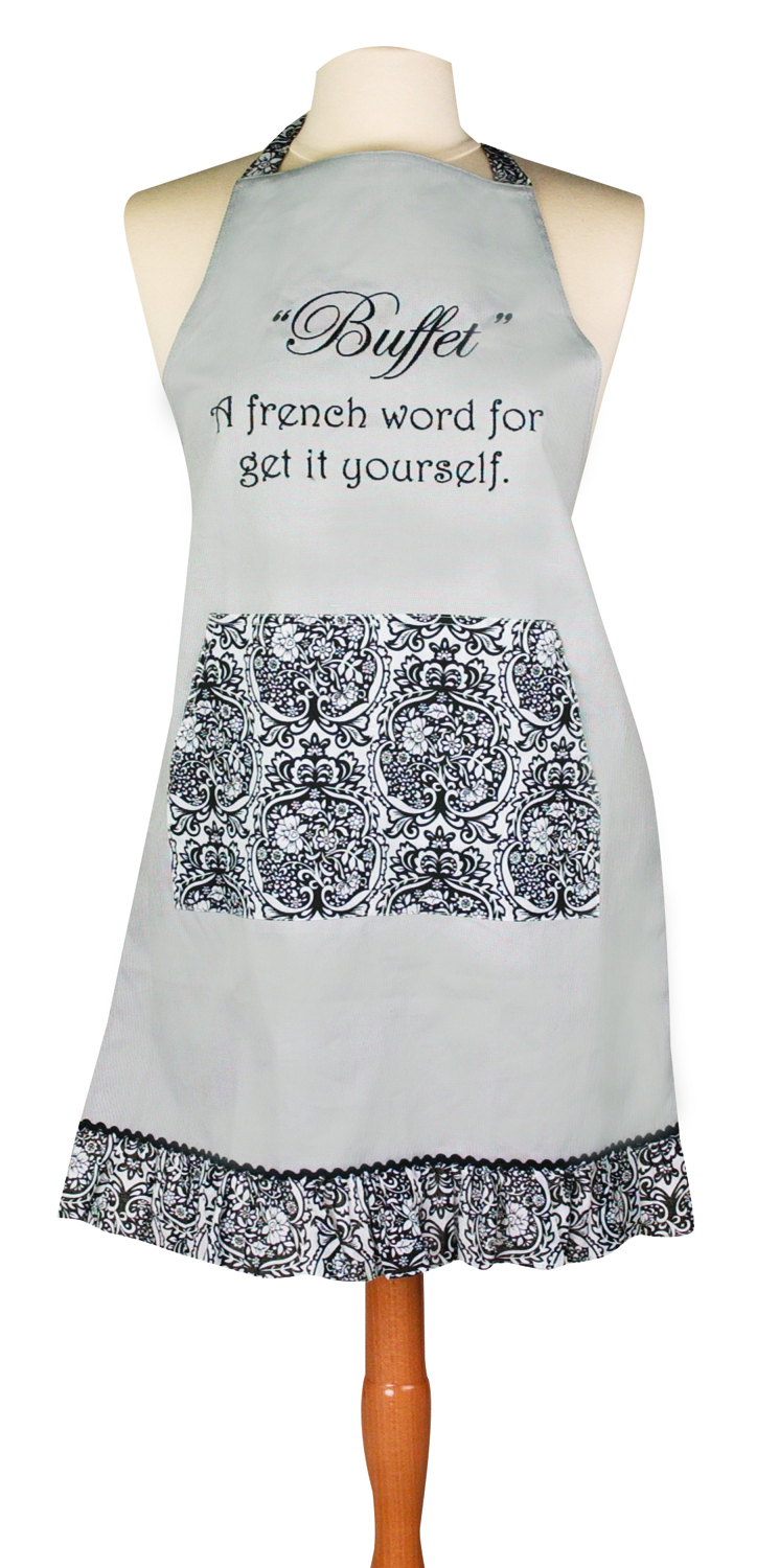 Buffet Word Apron Kitchen