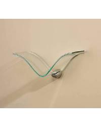 Heron Glass Wall Shelf by  Catania Silks 