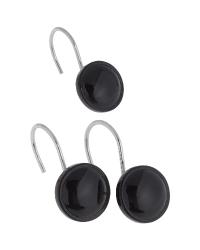 Color Rounds Shower Hooks Black by   