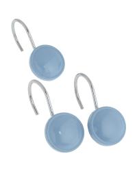 Color Rounds Shower Hooks Spa Blue by   