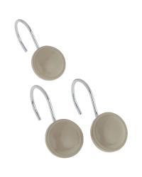 Color Rounds Shower Hooks Linen by   