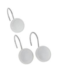 Color Rounds Shower Hooks White by   