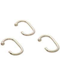 C Shower Curtain Hooks Brushed Nickel by   