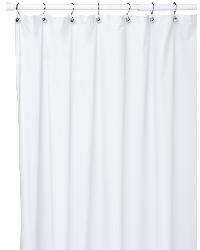 Extra Long 10 Gauge Vinyl Shower Curtain Liner White by   