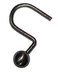 Metal Ball Shower Curtain Hooks Brushed Nickel by   