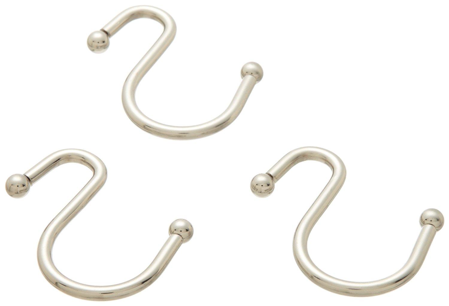 S Shower Curtain Hooks Brushed Nickel Accessories