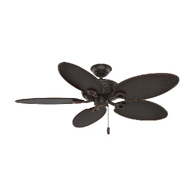 Casablanca Fan Co Charthouse 54in Onyx Bengal Wet Outdoor Fan in Charthouse 55073 Blade Material: Plastic