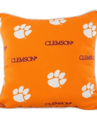 Clemson Tigers Outdoor Decorative Pillow 16 in  x 16 in  by   