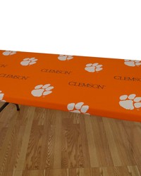 Clemson Tigers 6 Table Cover  72 in  x 30 in  by   