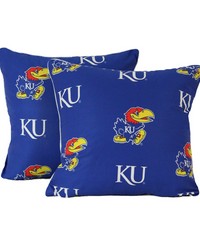 Kansas Jayhawks 16 in  x 16 in  Decorative Pillow  Includes 2 Decorative Pillows by   