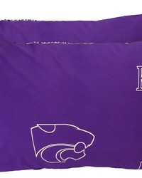 Kansas State Wildcats Pillowcase Pair  Solid by   