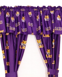 Louisiana State University Tigers Printed Curtain Panels 42 in  x 63 in  by   