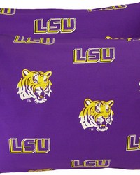 Louisiana State University Tigers Pillowcase Pair  Solid by   