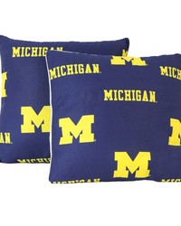 Michigan Wolverines 16 in  x 16 in  Decorative Pillow  Includes 2 Decorative Pillows by   