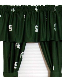 Michigan State Spartans Printed Curtain Panels 42 in  x 63 in  by   
