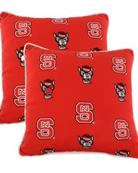North Carolina State Wolfpack Outdoor Decorative Pillow Pair  2 16 in  x 16 in  Pillows by   