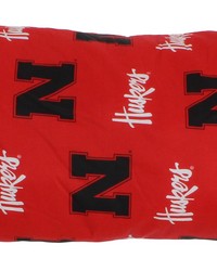 Nebraska Huskers Printed Body Pillow  20 in  x 60 in  by   