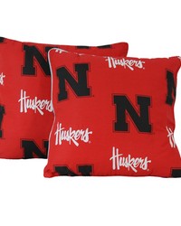Nebraska Huskers 16 in  x 16 in  Decorative Pillow  Includes 2 Decorative Pillows by   