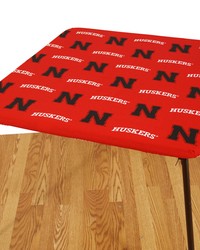 Nebraska Huskers Card Table Cover  33 in  x 33 in  by   