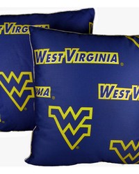 West Virginia Mountaineers 16 in  x 16 in  Decorative Pillow  Includes 2 Decorative Pillows by  Kravet Wallcovering 