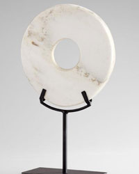 Large White Disk On Stand 02309 by   